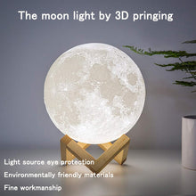 Lade das Bild in den Galerie-Viewer, 16 Color Changing Rechargeable   LED Night Light with 3D Moon Print OMG Shop Zone