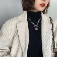 Lade das Bild in den Galerie-Viewer, Peri'sBox Box Chain Toggle Clasp Gold Necklaces Mixed Linked Circle Necklaces for Women Minimalist Choker Necklace Hot Jewelry DSers