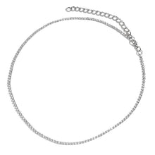 Load image into Gallery viewer, Caraquet Ice out A-Z Letter Initial Pendant Necklace Silver Color Tennis Chain Choker Necklace Female Fashion Statement Jewelry DSers