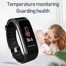 Lade das Bild in den Galerie-Viewer, Smart Watch Waterproof Wristband Body Temperature Monitoring Blood Pressure Heart Rate Smartband Bluetooth Smart Bracelet DSers