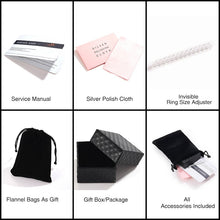 Lade das Bild in den Galerie-Viewer, Luxury Female Flower Snowflake Ring 100% Real 925 Sterling Silver Wedding Band Ring Promise Love Engagement Rings For Women DSers