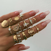 Lade das Bild in den Galerie-Viewer, 30 Styles of Trendy Boho Midi Knuckle Ring Set For Women Crystal Geometric Finger Rings Fashion Bohemian Jewelry DSers