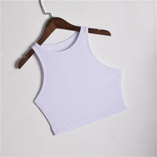 Lade das Bild in den Galerie-Viewer, Summer Slim Render Short Sleeveless O Crop Tank Tops for Women DSers