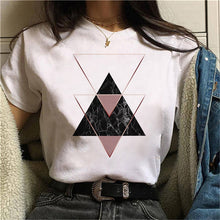 Load image into Gallery viewer, Beautiful geometry printed t shirt women 90s Graphic T-shirt Harajuku Tops Tee Cute Short Sleeve animal tshirt Female Tshirts DSers