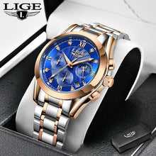 Lade das Bild in den Galerie-Viewer, LIGE 2020 New Gold Watch Women Watches Ladies Creative Steel Women's Bracelet Watches Female Waterproof Clock Relogio Feminino OMG Shop Zone