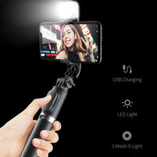 Lade das Bild in den Galerie-Viewer, Extendable 3 in 1 Wireless Bluetooth foldable Selfie Stick Tripod with shutter remote control DSers