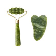 Lade das Bild in den Galerie-Viewer, Massage Roller For Face and Body Jade Stone Natural Scraper DSers