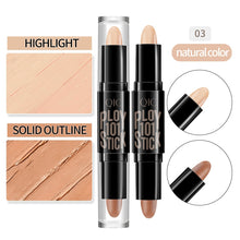 Load image into Gallery viewer, Beauty double-headed concealer stick clavicle shadow pen facial three-dimensional highlight stick concealer pen DSers