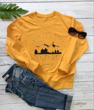 Lade das Bild in den Galerie-Viewer, Faith Can Move Mountains Sweatshirt Hipster Faith Over Fear Christian Hoodies Pink Clothing O-Neck Long Sleeve Faith Slogan Tops DSers