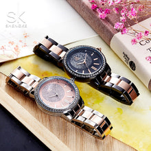 Lade das Bild in den Galerie-Viewer, Shengke - Rose Gold/Black Crystal Luxury Female Quartz Wrist Watch OMG Shop Zone