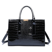 Lade das Bild in den Galerie-Viewer, Designer Fashion Crocodile Pattern Ladies Luxury Handbags OMG Shop Zone