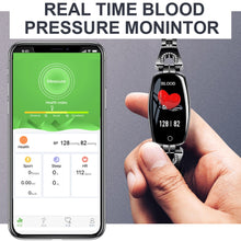 Lade das Bild in den Galerie-Viewer, SCOMAS Fashion Women Smart Watch 0.96" OLED Heart Rate Blood Pressure Monitor Pedometer Fitness Tracker Waterproof Smartwatch SCOMAS