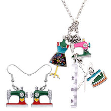 Lade das Bild in den Galerie-Viewer, Sewing Machine Earrings Necklace Retro Jewelry Sets SewingFairy