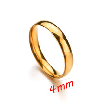 Lade das Bild in den Galerie-Viewer, Letdiffery Smooth Stainless Steel Couple Rings Gold Simple 4MM Women Men Lovers Wedding Jewelry Engagement Gifts DSers