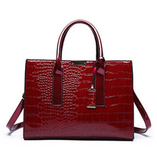 Lade das Bild in den Galerie-Viewer, Designer Fashion Crocodile Pattern Ladies Luxury Handbags OMG Shop Zone