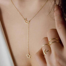 Lade das Bild in den Galerie-Viewer, Collier Chain Necklace Multilayer Moon Alloy Metal Disc Gold Pendant Necklace For Women New Trend Female Jewelry Collar DSers