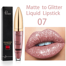 Lade das Bild in den Galerie-Viewer, 18 Colors Diamond Shimmer Glitter Lipg Loss Matte To Glitter Liquid Lipstick Waterproof Diamond Pearl Colour Lip Gloss Make Up DSers