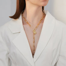 Lade das Bild in den Galerie-Viewer, Peri'sBox Box Chain Toggle Clasp Gold Necklaces Mixed Linked Circle Necklaces for Women Minimalist Choker Necklace Hot Jewelry DSers