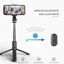 Lade das Bild in den Galerie-Viewer, Extendable 3 in 1 Wireless Bluetooth foldable Selfie Stick Tripod with shutter remote control DSers