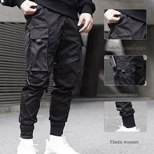 Load image into Gallery viewer, Black Hip Hop Cargo Pants Men Streetwear Fashion Cotton Joggers Sweatpants Casual Trousers Summer Harajuku Tide Clothing