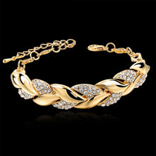 Lade das Bild in den Galerie-Viewer, Luxury Gold Leaves Bracelet with Rhinestone Bohemian Style for Women Girls- Chain, Bangle, Simple, Fashion, Elegant DSers