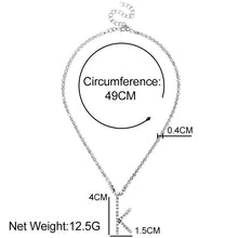 Load image into Gallery viewer, Caraquet Ice out A-Z Letter Initial Pendant Necklace Silver Color Tennis Chain Choker Necklace Female Fashion Statement Jewelry DSers