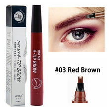 Lade das Bild in den Galerie-Viewer, 4 Points Eyebrow Pen 5 Colors Liquid Brow Pencil Dark Brown Microblading Eyebrow Pencil Waterproof Eyebrow Tattoo Pen Cosmetic DSers