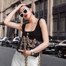 Lade das Bild in den Galerie-Viewer, Women Crossbody Bag Weave Flap Bags For Women 2020 Quality Leather Thick Chain Shoulder Messenger Bags Female Handbag And Purse