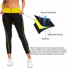 Lade das Bild in den Galerie-Viewer, LAZAWG Women's Neoprene Sauna Slimming Pants Gym Workout Hot Thermo Sweat Sauna Capris Leggings Shapers Waist Trainer Pant OMG Shop Zone