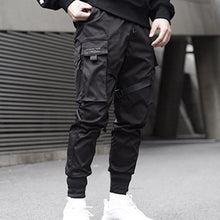 Load image into Gallery viewer, Black Hip Hop Cargo Pants Men Streetwear Fashion Cotton Joggers Sweatpants Casual Trousers Summer Harajuku Tide Clothing