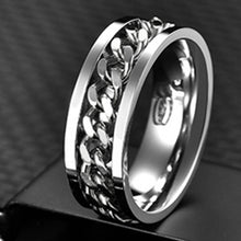 Lade das Bild in den Galerie-Viewer, Letdiffery Cool Stainless Steel Rotatable Men Ring High Quality Spinner Chain Punk Women Jewelry for Party Gift DSers