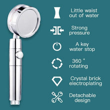 Load image into Gallery viewer, Turboflow 360 Degrees Water Saving Rotating Power Shower Head DSers
