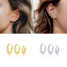 Lade das Bild in den Galerie-Viewer, ROXI Luxury Small Round Hoop Earrings for Women Wedding Jewelry Zircon Circle Piercings Pendientes Earring 925 Sterling Silver DSers