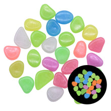 Lade das Bild in den Galerie-Viewer, 25/50pcs Glow in the Dark Garden Pebbles Glow Stones Rocks for Walkways Garden Path Patio Lawn Garden Yard Decor Luminous Stones DSers
