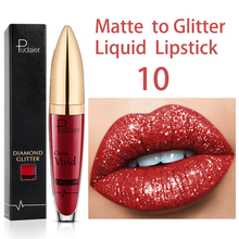 Lade das Bild in den Galerie-Viewer, 18 Colors Diamond Shimmer Glitter Lipg Loss Matte To Glitter Liquid Lipstick Waterproof Diamond Pearl Colour Lip Gloss Make Up DSers