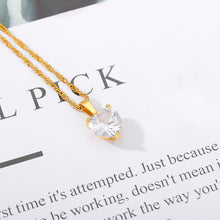 Lade das Bild in den Galerie-Viewer, Goth Heart Necklace For Women Lovers Gold Stainless Steel Chain Chocker Female Pendant Necklace Cute Zircon Heart Jewlery 2021 OMG Shop Zone
