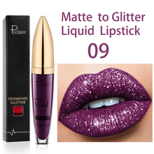 Lade das Bild in den Galerie-Viewer, 18 Colors Diamond Shimmer Glitter Lipg Loss Matte To Glitter Liquid Lipstick Waterproof Diamond Pearl Colour Lip Gloss Make Up DSers