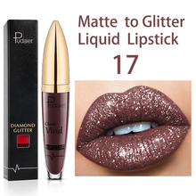 Lade das Bild in den Galerie-Viewer, 18 Colors Diamond Shimmer Glitter Lipg Loss Matte To Glitter Liquid Lipstick Waterproof Diamond Pearl Colour Lip Gloss Make Up DSers