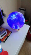 Lade das Bild in den Galerie-Viewer, Hypnotizing Moon Light With Wood Stand nebula-light.com
