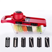 Lade das Bild in den Galerie-Viewer, Mandoline Slicer Vegetable Cutter with Stainless Steel Blade Manual Potato Peeler Carrot Cheese Grater Dicer Kitchen Tool