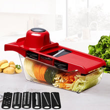 Lade das Bild in den Galerie-Viewer, Mandoline Slicer Vegetable Cutter with Stainless Steel Blade Manual Potato Peeler Carrot Cheese Grater Dicer Kitchen Tool