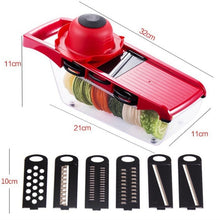 Lade das Bild in den Galerie-Viewer, Mandoline Slicer Vegetable Cutter with Stainless Steel Blade Manual Potato Peeler Carrot Cheese Grater Dicer Kitchen Tool
