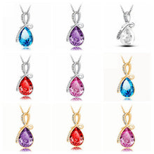 Lade das Bild in den Galerie-Viewer, Rhinestone Crystal Water Drop Pendant Necklace For Women
