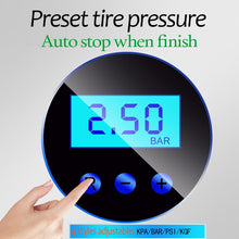 Lade das Bild in den Galerie-Viewer, 150PSI Portable Inflatable Pump Car Air Compressor 12V Digital Electric Tire Inflator Air Pump for Auto Car Motorcycle Bicycles OMG Shop Zone