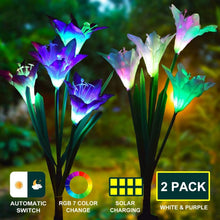 Lade das Bild in den Galerie-Viewer, Solar Powered Lily Flower Light - 2 Pack nebula-light.com