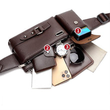 Lade das Bild in den Galerie-Viewer, Men's Leather Sling Bag Chest Shoulder Bag Blossom Online UG