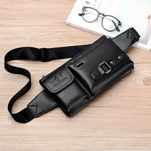 Lade das Bild in den Galerie-Viewer, Men's Leather Sling Bag Chest Shoulder Bag Blossom Online UG