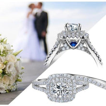 Lade das Bild in den Galerie-Viewer, Victorian Style Blue Side Stone Classic Ring 2 Pcs - Solid 925 Sterling Silver DSers