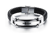 Load image into Gallery viewer, Stainnless Steel Vintage Leather Cross Bracelet - Limited Edition