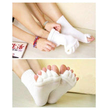 Lade das Bild in den Galerie-Viewer, 1Pair Foot Massager Socks Finger Separator Massage Sleeping Health Foot x